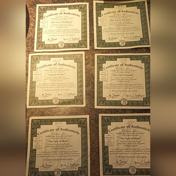 Bradford Collector Plates - Visions Of Our Lady Collection. - Picture 8 of 8